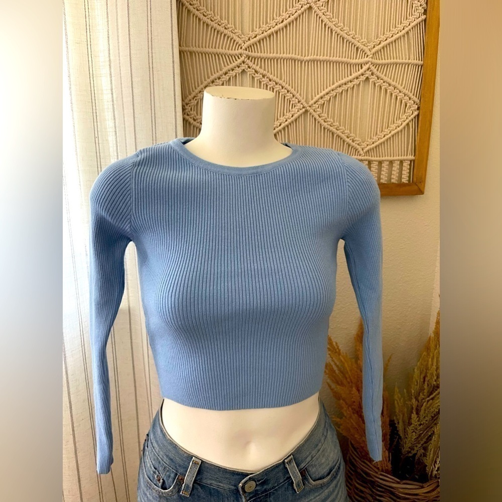 Princess Polly Long Sleeve Knit Crop Top Light Weight Sweater